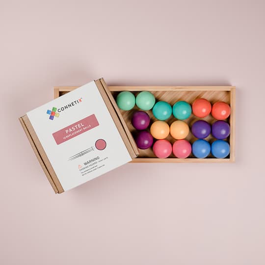 Connetix® Pastel Magnetic Tiles Balls, 16ct.